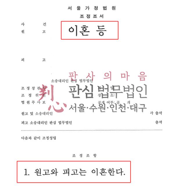 [조정 성립] 이혼 | 장기간 혼인관계를 정리하는 이혼 사건, 재산 귀속과 향후 분쟁 범위 조율해 조정 성립